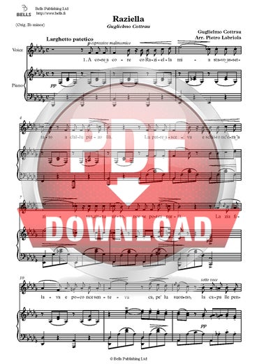 Cottrau, Guglielmo (arr. Pietro Labriola): Raziella