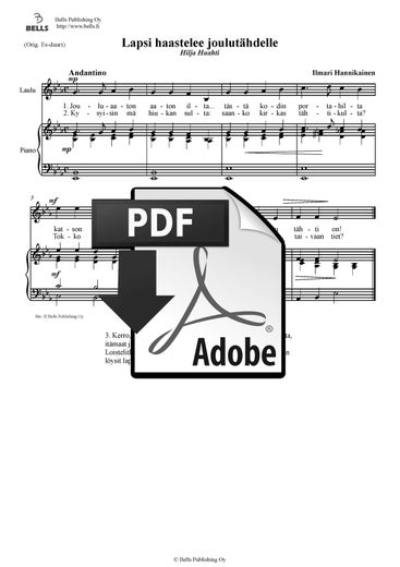 Hannikainen, Ilmari: Lapsi haastelee joulutahdelle