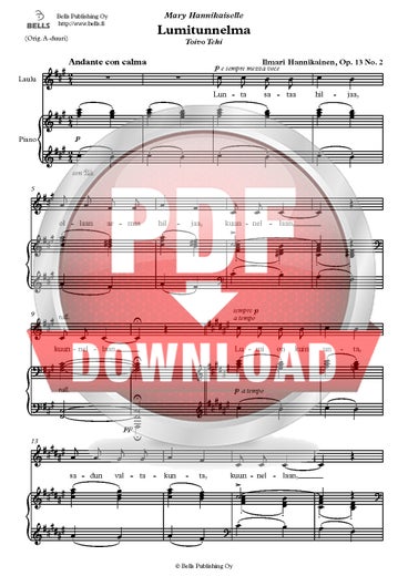 Hannikainen, Ilmari: Lumitunnelma, Op. 13 No. 2