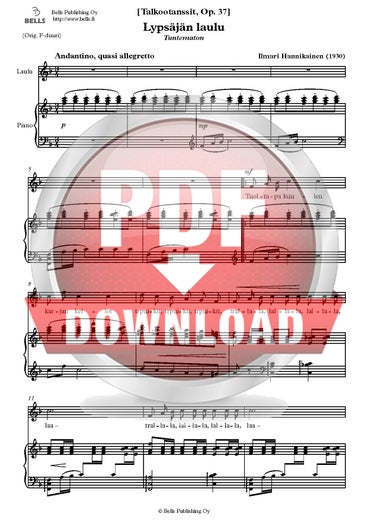 Hannikainen, Ilmari: Lyps&auml;j&auml;n laulu