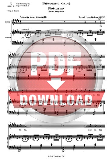 Hannikainen, Ilmari: Notturno