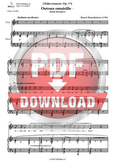 Hannikainen, Ilmari: Outona omaisille