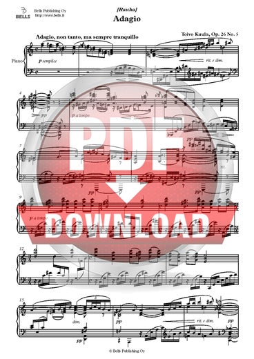 Kuula, Toivo: Adagio, Op. 26 No. 5