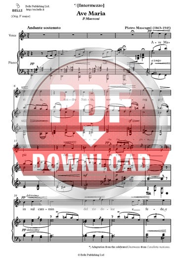 Mascagni, Pietro: Ave Maria