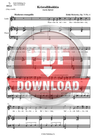 Melartin, Erkki: Kristallikukkia, Op. 73 No. 4