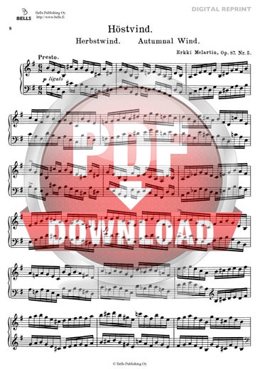 Melartin, Erkki: Autumnal wind, Op. 87 No. 5