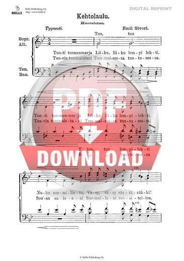 Sivori, Emil: Kehtolaulu (mixed choir)