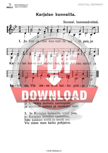 Trad. (arr.): Karjalan kunnailla (children's choir)